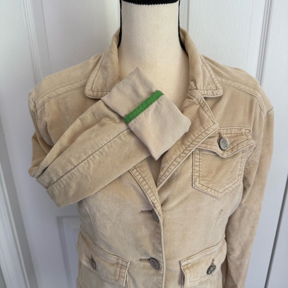 Aeropostale Tan Blazer size small Cotton spandex blend velvet feel. - Picture 4 of 12